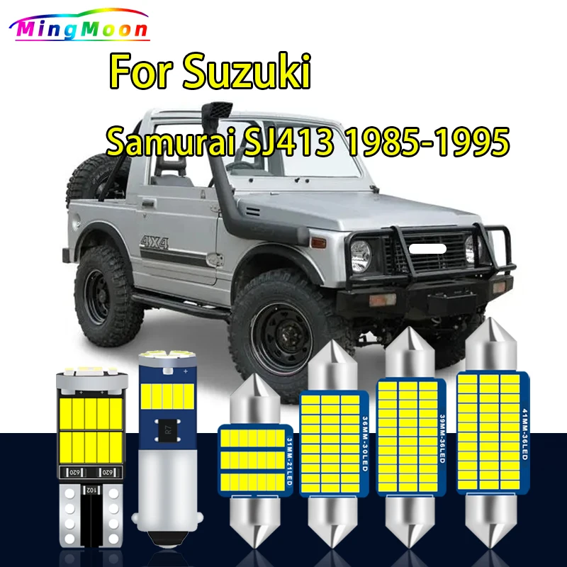 8Pcs Car LED Interior Map Reading Dome Light Kit For Suzuki Samurai SJ413 1985 1987 1988 1989 1990 1991 1992 1993 1994 1995