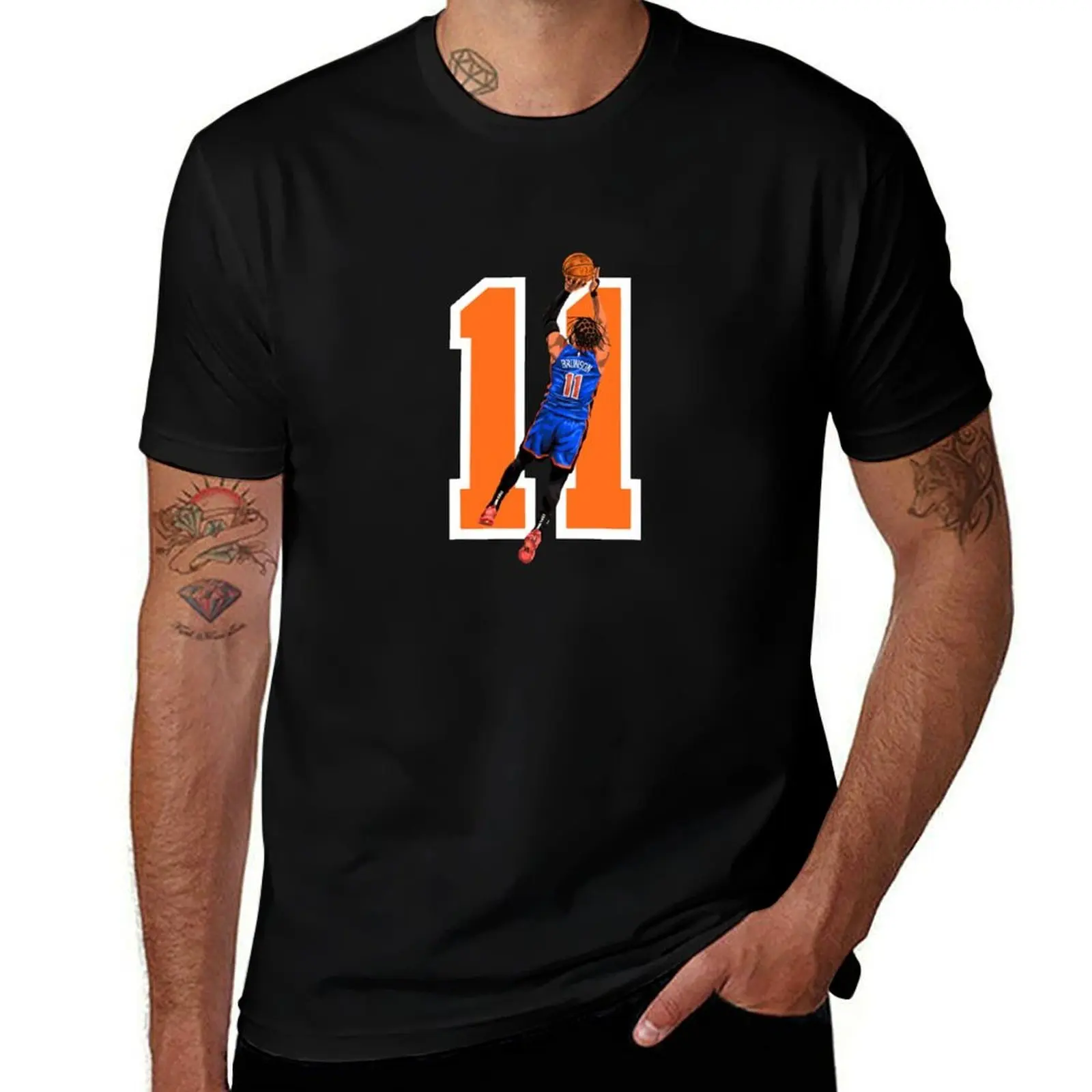 

jalen brunson #11 T-Shirt T-shirts oversize plus size clothes plus sizes mens plain t shirts