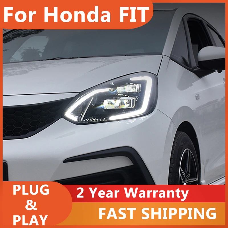 

For HONDA FIT GR9 Head Lamp 2020-2022 Car Accessory Fog Lights Day Running Light DRL H7 LED Bi Xenon Bulb JAZZ Headlights