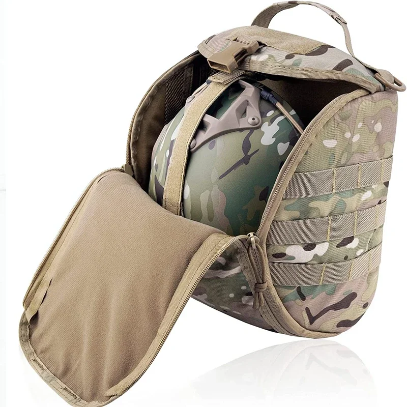 The Multi-purpose Molle Portable Bag Can Store Cycling Helmets and Tactical Accessories for Outdoor Helmet Storage.