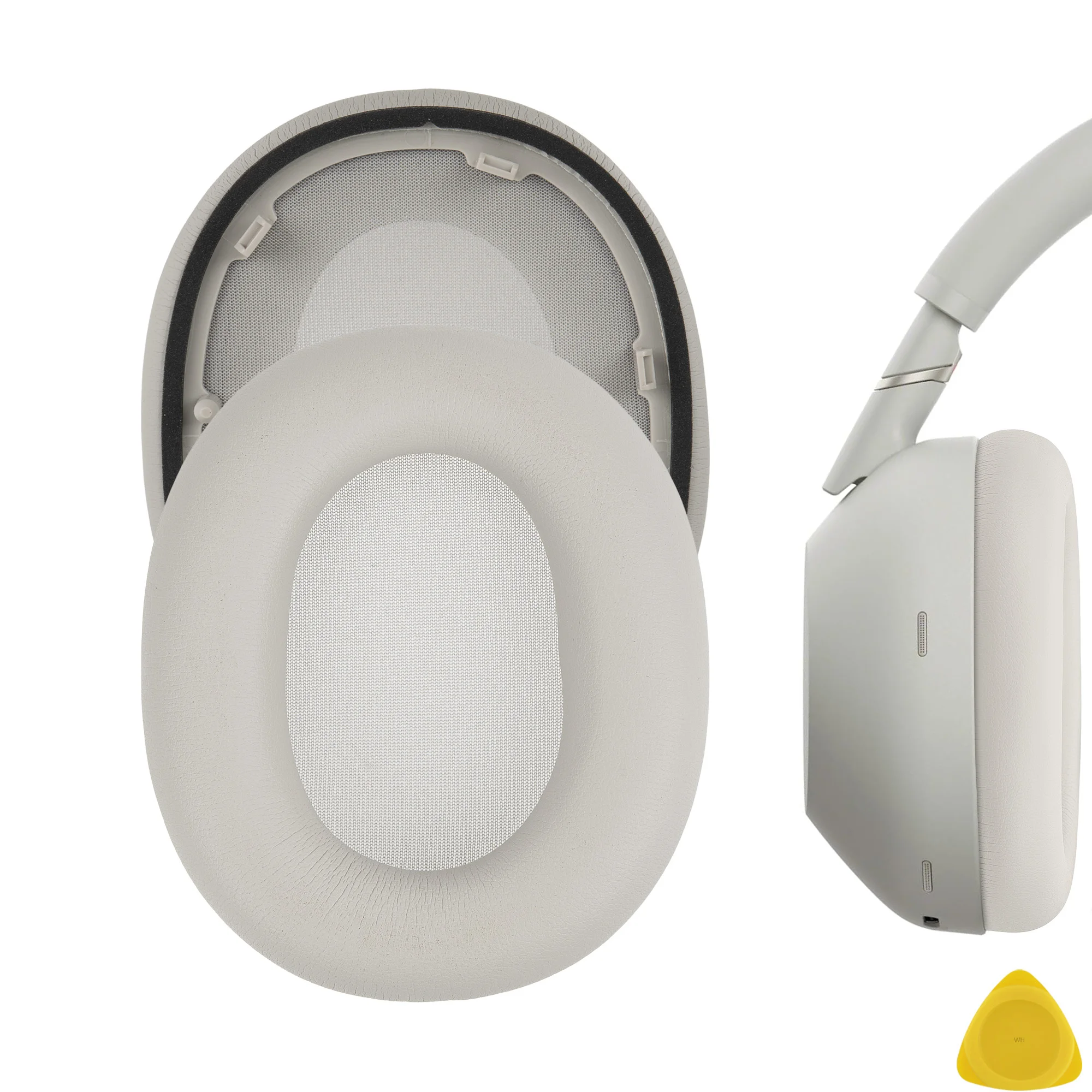 

Сменные амбушюры Geekria для беспроводных наушников Sony WH-1000XM6 с шумоподавлением, запасные части (платиново-серебристые)