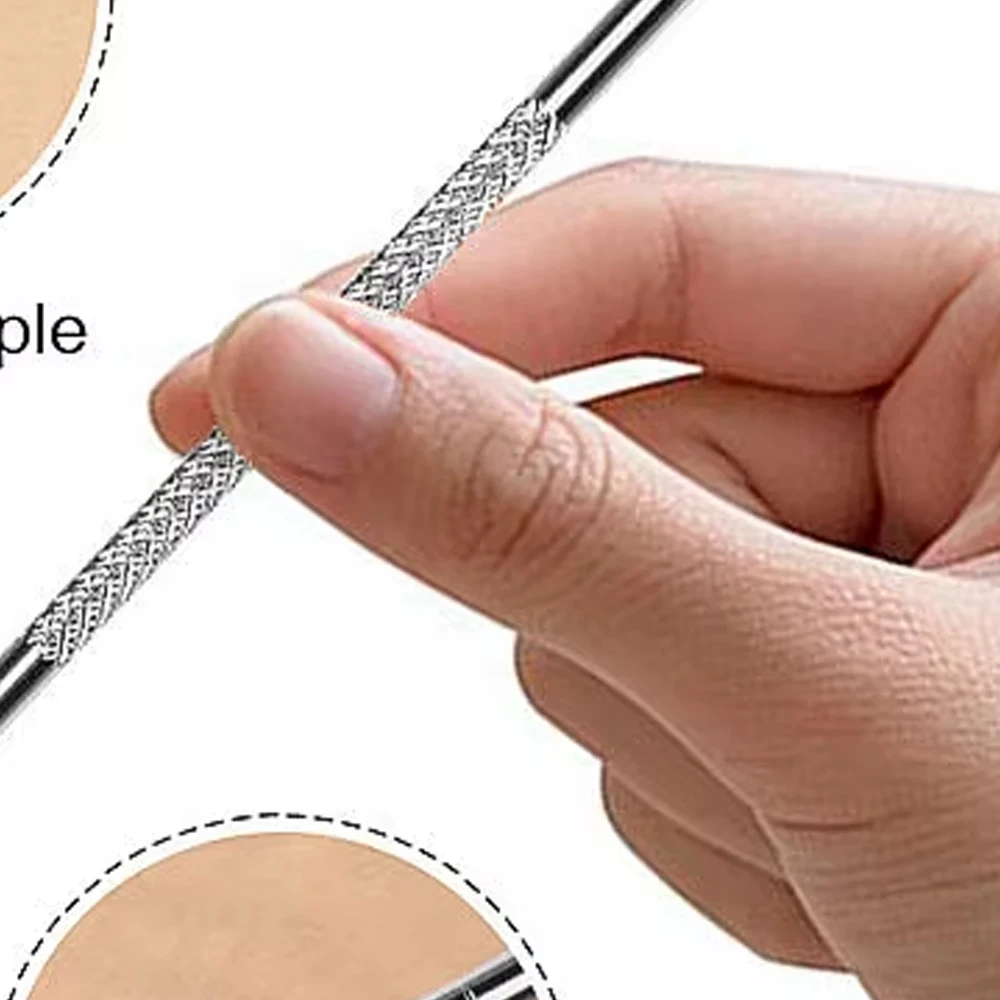 4 pièces/ensemble points noirs aiguille acné bouton défaut dissolvant soins de la peau femmes beauté acné soin pores nettoyant aiguille crochet