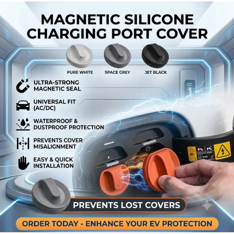

Universal EV Charging Port Dust Cover Magnetic Waterproof Cap