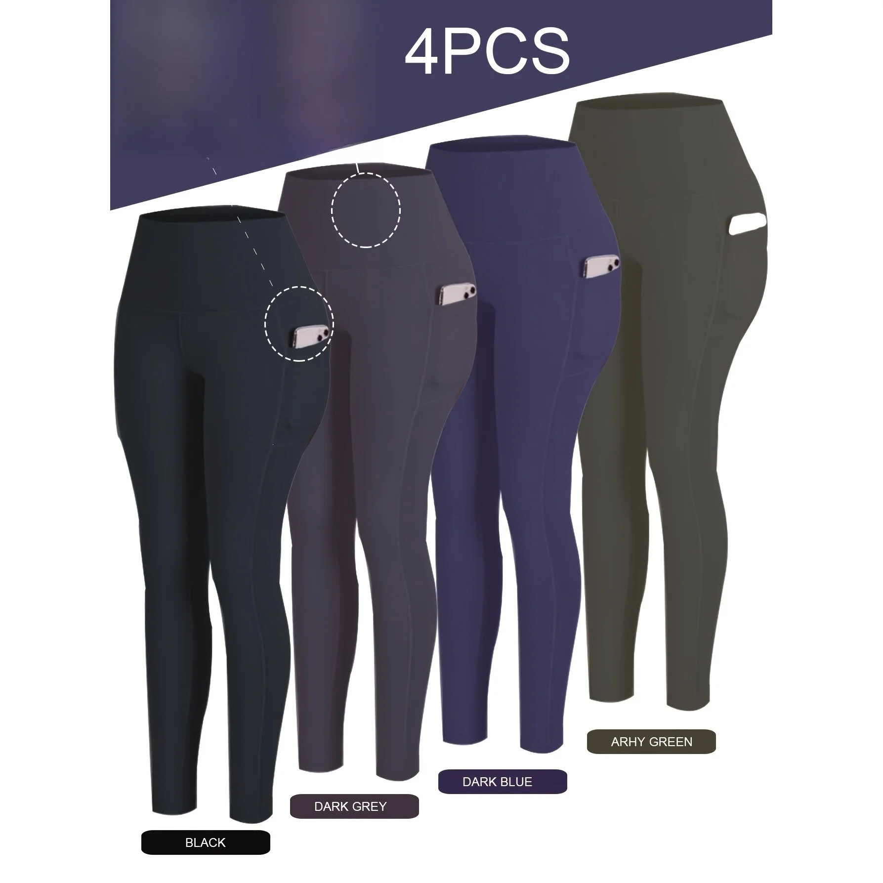 

High Waist Yoga Pants Women's High Waist Leggings Neutral Gender Bottoming Pants Spring Collection Store Same Style