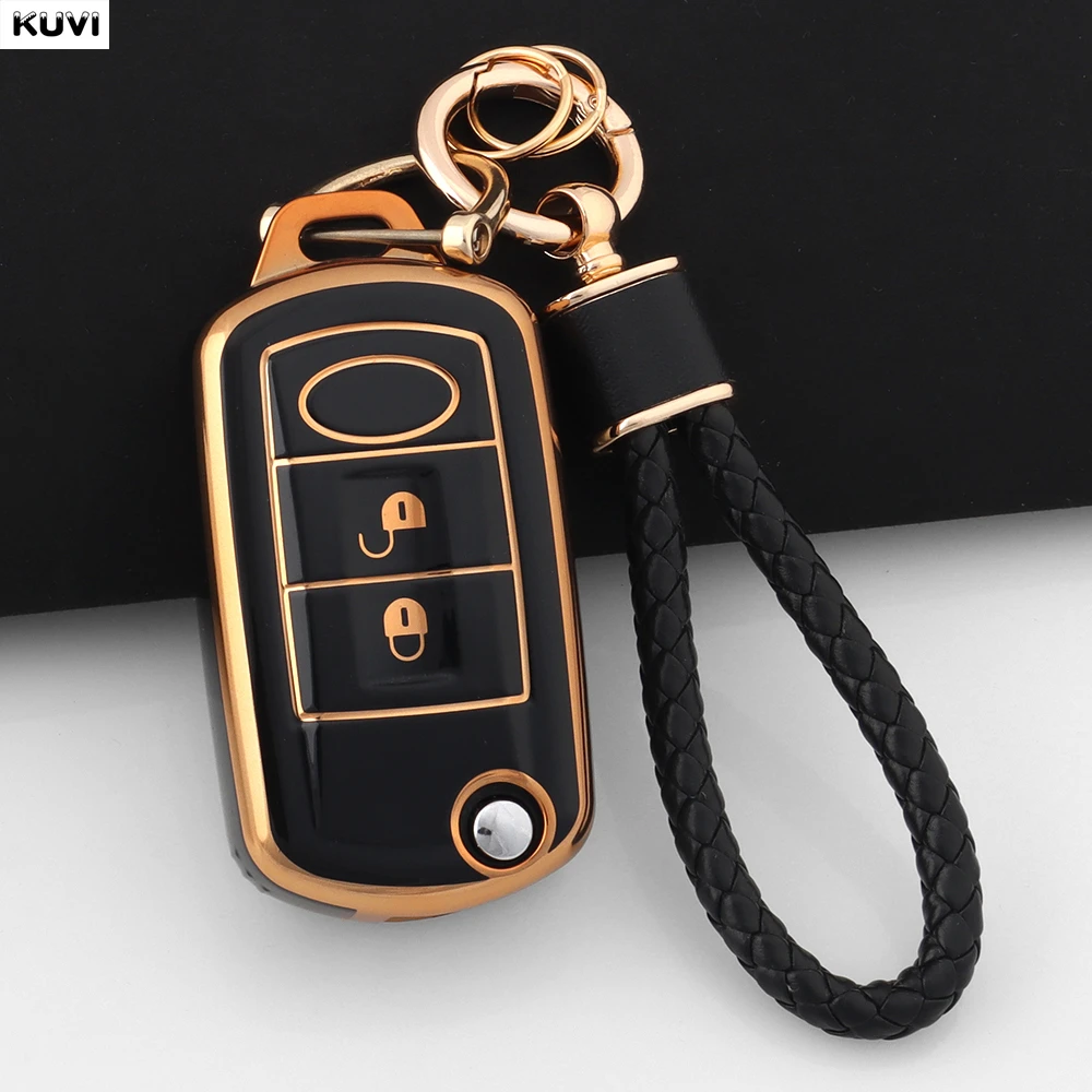 3-Tasten-TPU-Auto-Klappschlüssel-Hülle für Land Rover Range Rover Sport LR3 Discovery 3 Portected Fob Schlüsselanhänger-Zubehör