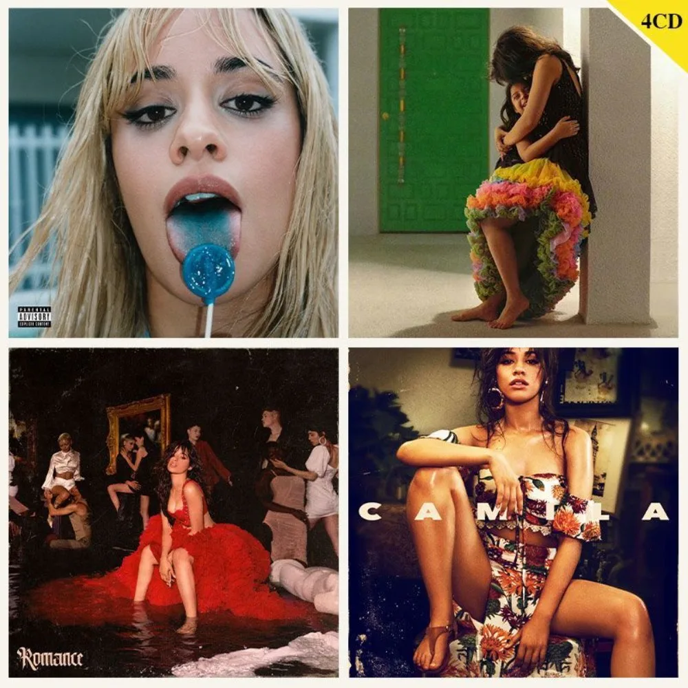 

Western Pop Camila Cabello Album Collection 4CD Disc Only Lossless Music CD Record for Fans Home Car Audio