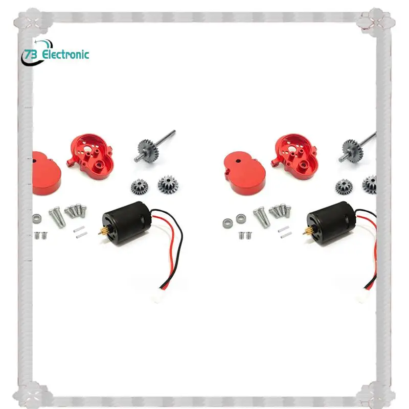 24-Hour Delivery 2X Metal Transmission Gearbox With 370 Motor & Steel Gear For WPL D12 D42 1/10 RC Car Upgrade Parts Accessories