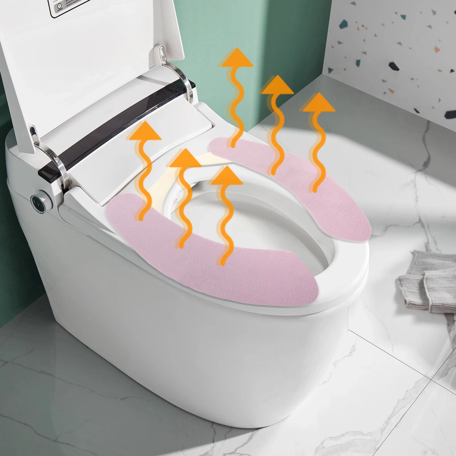 

Heated Toilet Seat Cushion 10W Low Power Fast Heating Reusable Padded Cover For Winter Electrostatic Constant