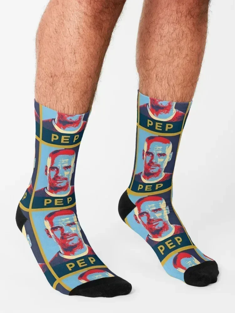 مجموعة جوارب Pep Guardiola Artwork أحذية المشي لمسافات طويلة الرائعة جوارب ضغط للرجال والنساء