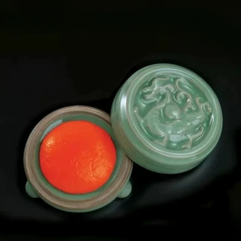 Five colors of hand-mashed printing mud, five taels (160g), Longquan kiln printing mud box