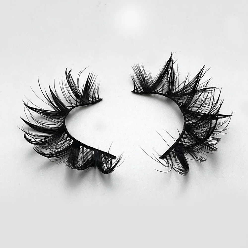 7 Pairs Wet false eyelashes Fluffy Fairy Cat Eyelashes 3D Cat Eye Lashes,Faux Eyelashes,Natural Long Full Strip Lashes Winged