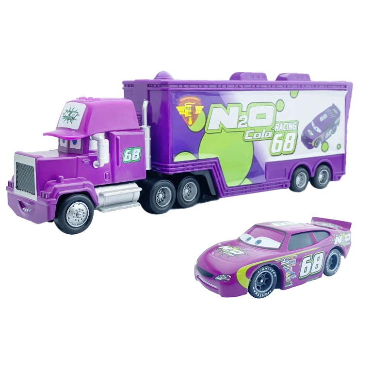 New Lorry Model Toys Collection Jackson Ramirez Chick Hicks King Lightning Hudson Truck With Car Set Alloy Diecast Racer 3 2 1 - view 3