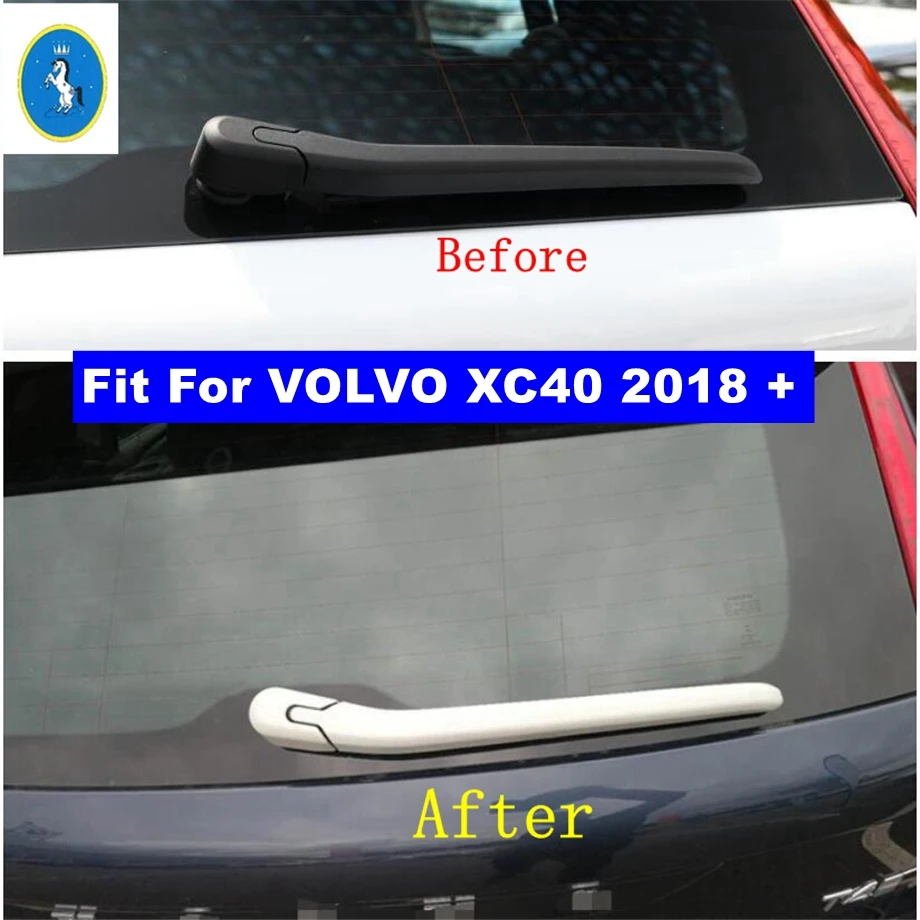 

Chrome Auto Rear Wiper Protection Rear Window Wiper Nozzle Cover Trim Accessories Decoration Sticker For Volvo XC40 2018 - 2024