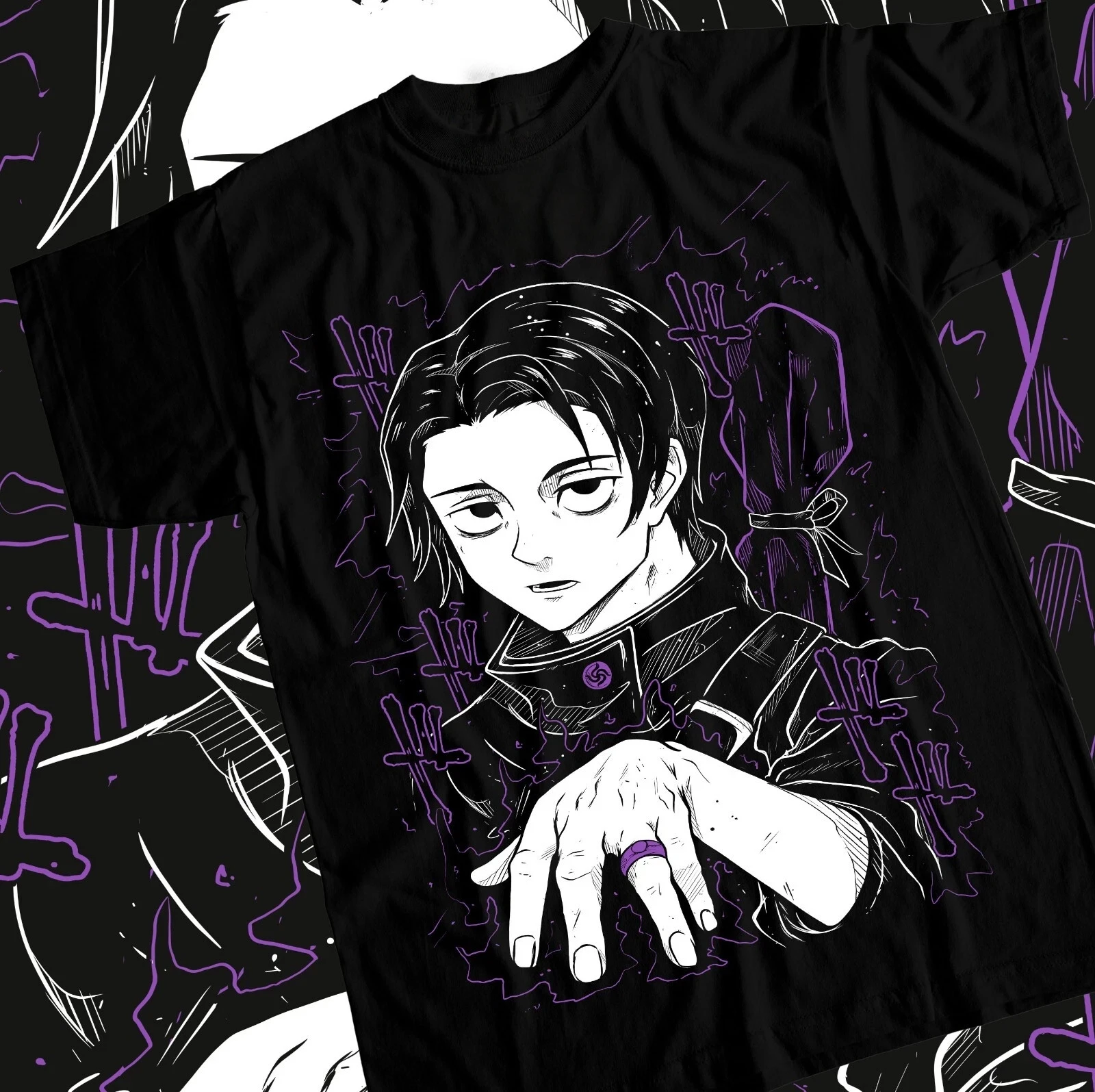 Camiseta gráfica de Anime Jujutsu Kaisen - JJK Yuta Okkotsu y Rika Orimoto para hombre, camiseta Unisex de algodón con cuello redondo, camiseta de manga corta Y2k