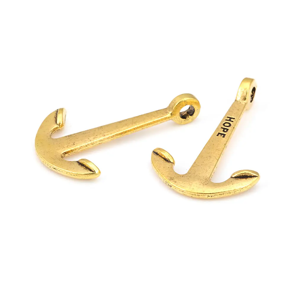 Antique Bronze Vintage Style Zinc Alloy Anchor Rudder Charms Pendants Diy Jewelry Making Necklace Earrings Accessories