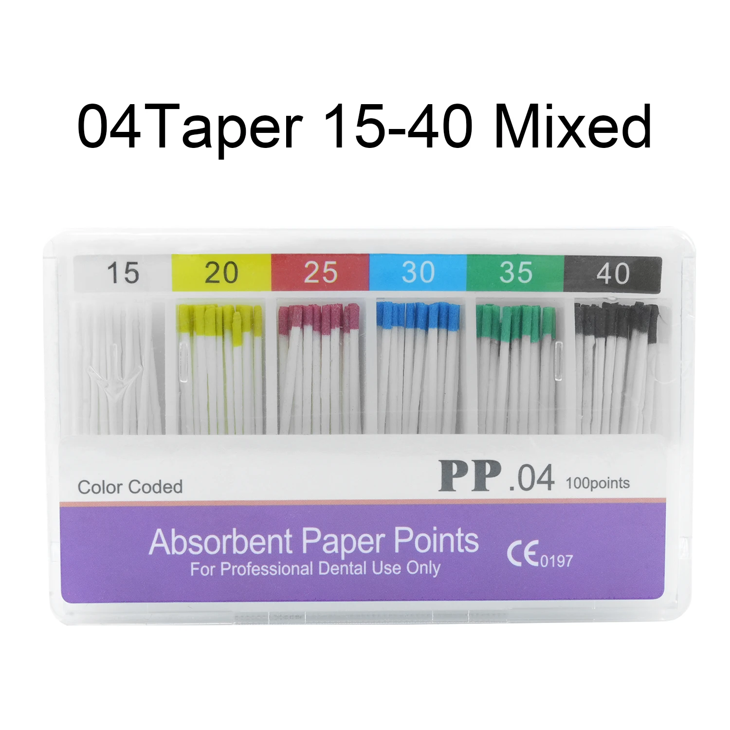WELLCK 1 doos tandheelkundige absorberende papierpunten steriel gemengde maten 02 04 06 conus 15-40 #   Voor tandarts Gebruik tandheelkundematerialen