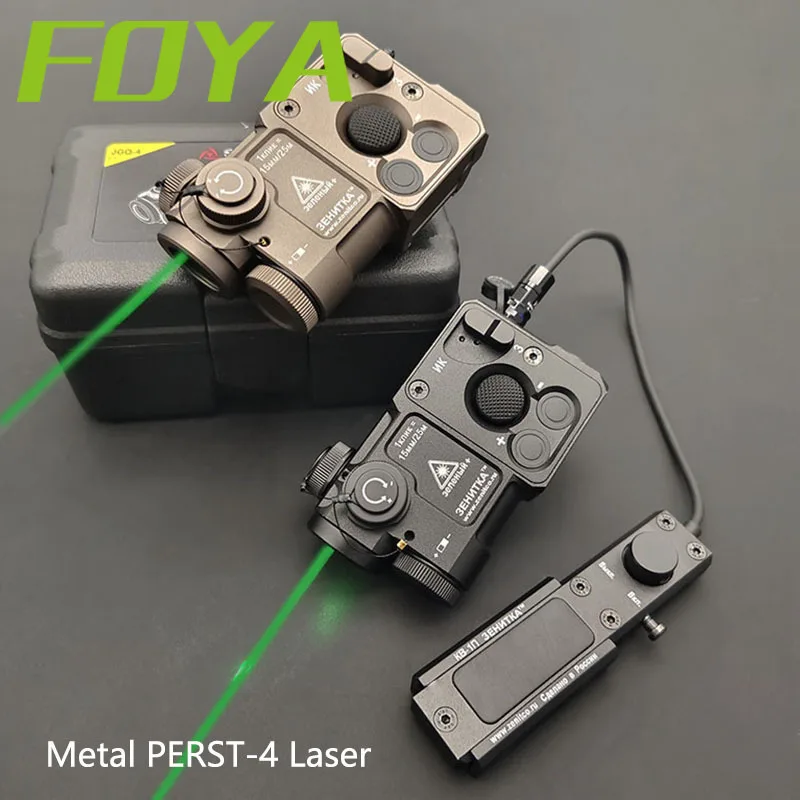 Tactical CNC PERST-4 Indicator Green Laser+IR Adjustable Power Aiming Indicator With Adjustable Pressure Switch For 20MM Rail