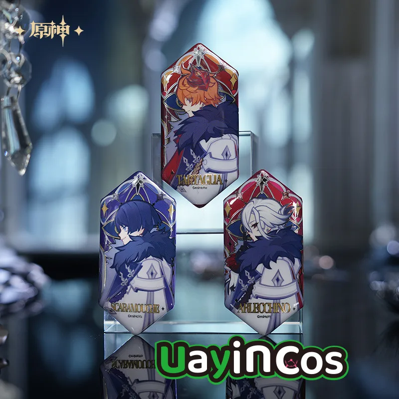 

Оригинальный значок Genshin Imapc Tartaglia Arlecchino Wanderer Pierro жесть брошь орнамент аксессуары для кукол аниме игра игрушка для детей