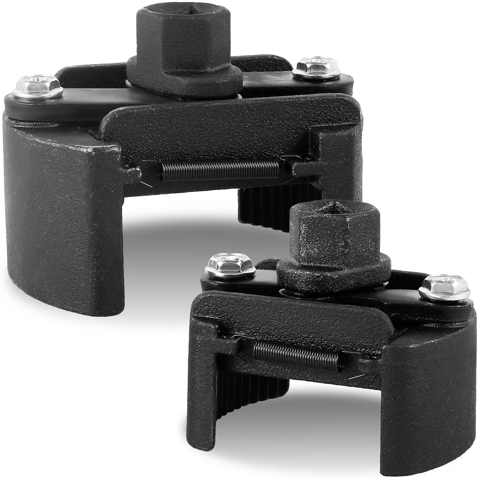 

Набор из 2 регулируемых ключей для масляных фильтров 60-80 мм и 80-105 мм, универсальный ключ-головка для снятия масляных фильтров, инструмент для демонтажа фильтров