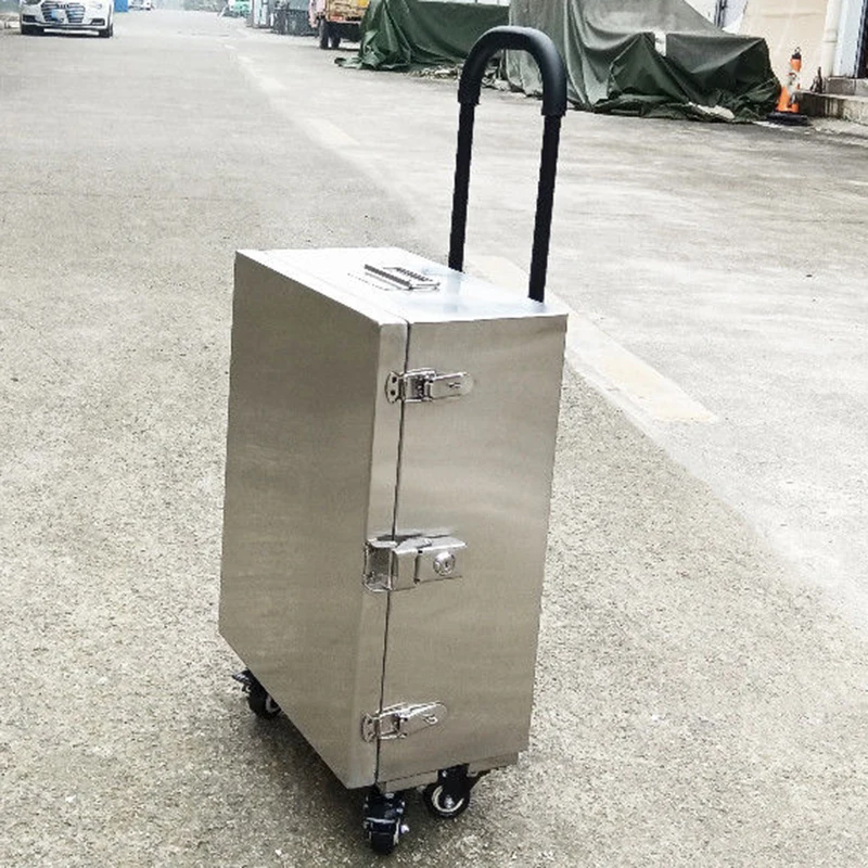 Large Capacity Tool Trolley Case Stainless Steel Tool Box Multi-functional Tools Storage Box Waterproof Hardware Organizer Boxes