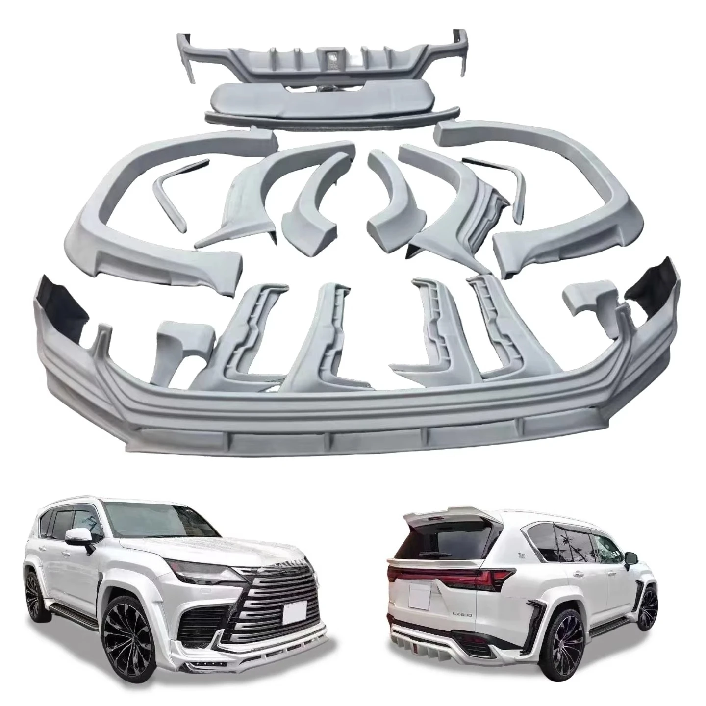High Quality Wide Body Kit for Lexus LX600 2022-2025 Upgrade WD Body Kit Auto Body Systems Front Lip Diffuser Wheel Eyebrow