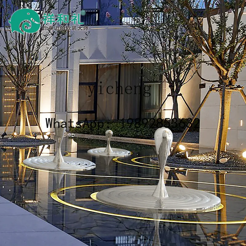 ABC  outdoor stainless steel  sculpture park landscape layout real estate large floor art ornament