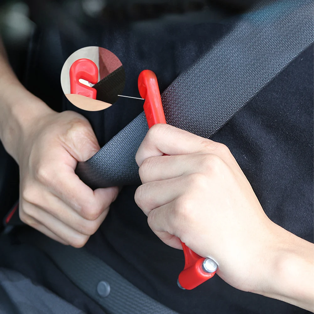 2 In1 Car Safety Hammer Seat Belt Cutter Window Glass Breaker Car Rescue Tool Mini Life Saving Escape Emergency Safety Hammer