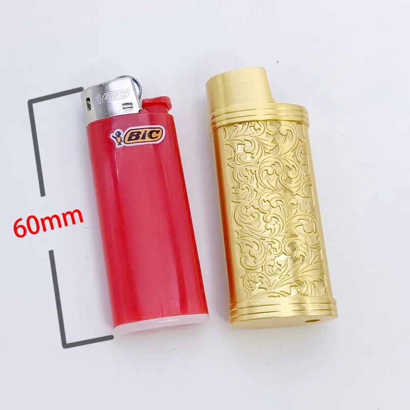 Color Plating J5 Lighter Case Metal Armor J5 Bic Lighters Case Ice Mirror Body Protection J5 6mm Lighter Cover Shell For Bic J5