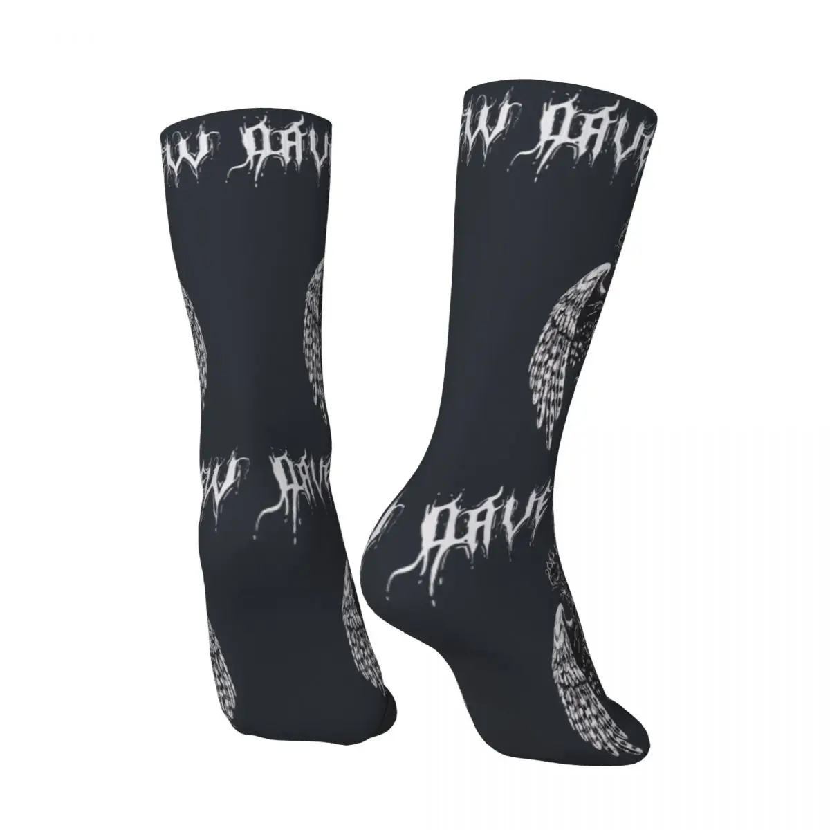 Funny Happy Men's compression Socks Devil Wings Music Vintage Harajuku D-Dave Matthews Cool Band Street Style Novelty Pattern