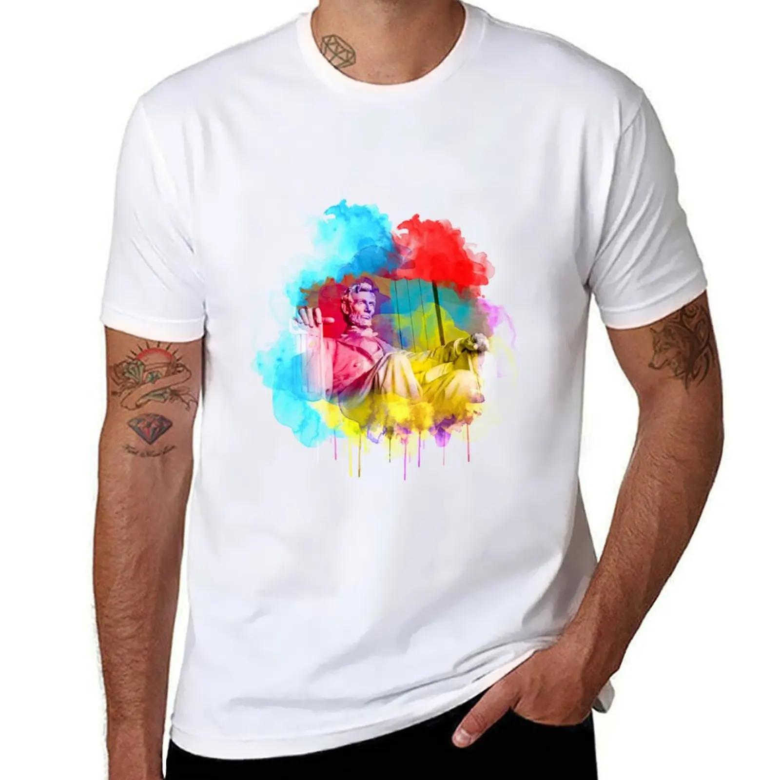 

Lincoln Water Color Love T-Shirt t shirt custom print man t shirt graphic T-Shirt