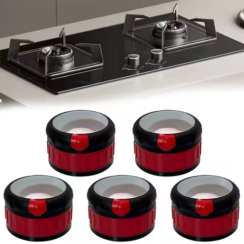 Accessory Gas Stove Knobs Easy Installation Design Plastic Material Stylish Kitchen Accessory User-Friendly Handle 5 Piece Set