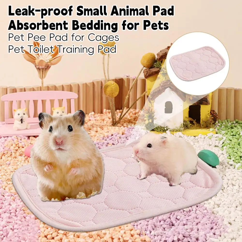 Guinea Pig Cage Liners Hamster Pee Pad Waterproof Anti Slip Guinea Pig Bedding Highly Absorbent Pee Pad for Small Animals Rabbit