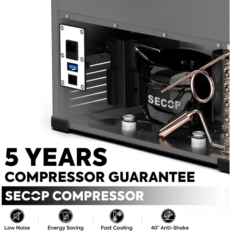 Двухзонный портативный холодильник ICECO VL60 с компрессором SECOP, 60-литровый платиновый компактный холодильник, 12/24 В постоянного тока
