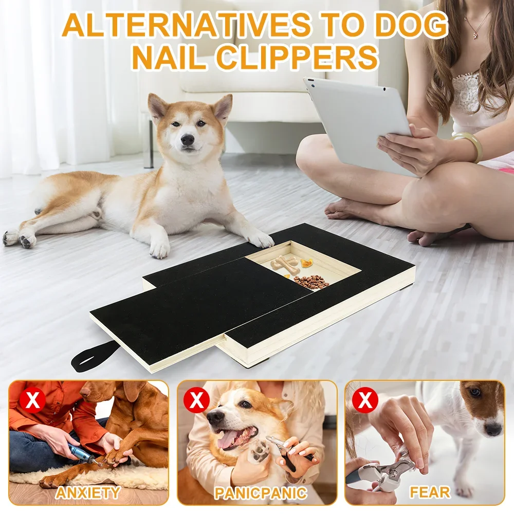 Imagem -05 - Dog Paw Nail Scratch Pad Placa de Arquivo Aparando Scratcher Trimmer Box Emery Lixa Arquivamento Scratchboard Polonês Pads Ansiedade