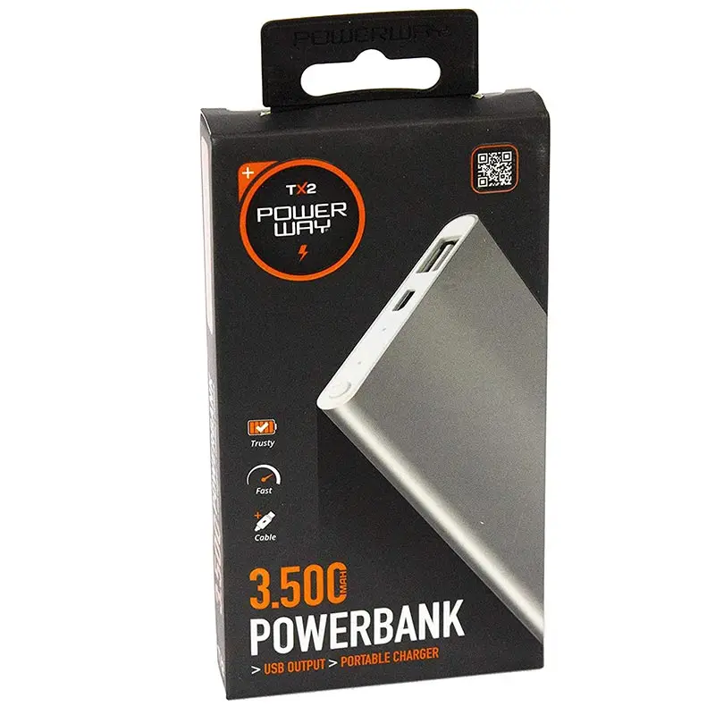 POWERWAY TX-2 3500 MAH SLIM METAL CASE POWERBANK