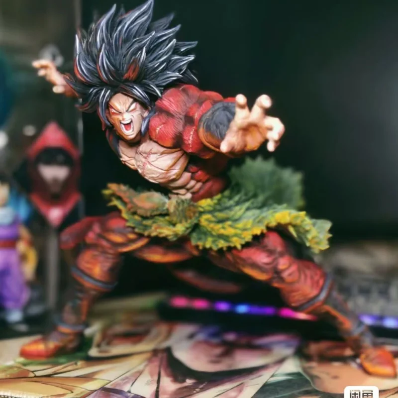 

In Stock Anime Dragon Ball Ssj4 Broli Statue Super Saiyan 4 Goku Statue Activity Doll Model Toy Boy Birthday Gift Collection