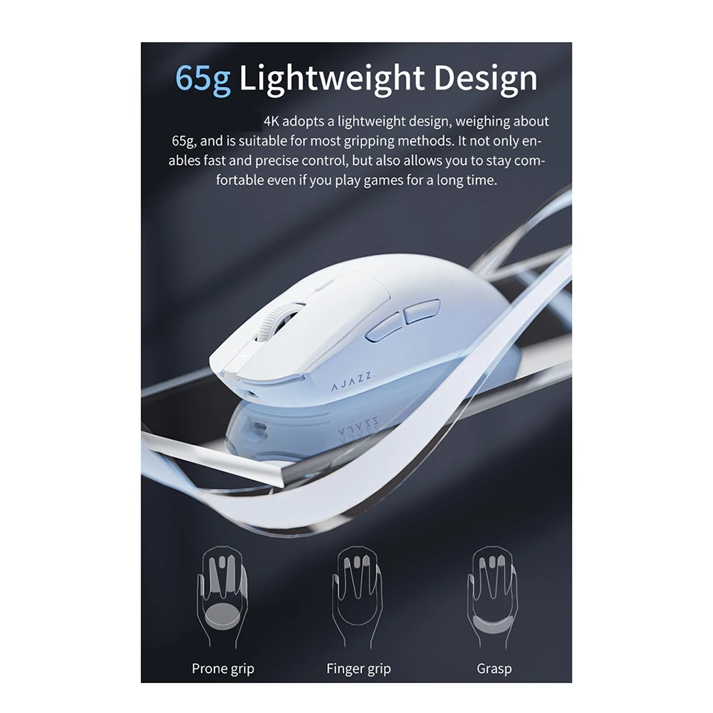 

Ajazz AJ139PRO 4K Wireless Mouse 26000DPI Dual Mode Gaming Mouse PAW3395 For Gaming Laptop PC Optical
