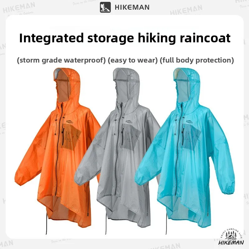 

HIKEMAN Outdoor Travel Raincoat15DSilicone-coated Nylon Hiking Portable Rainproof Full-body Jumpsuit Raincoat