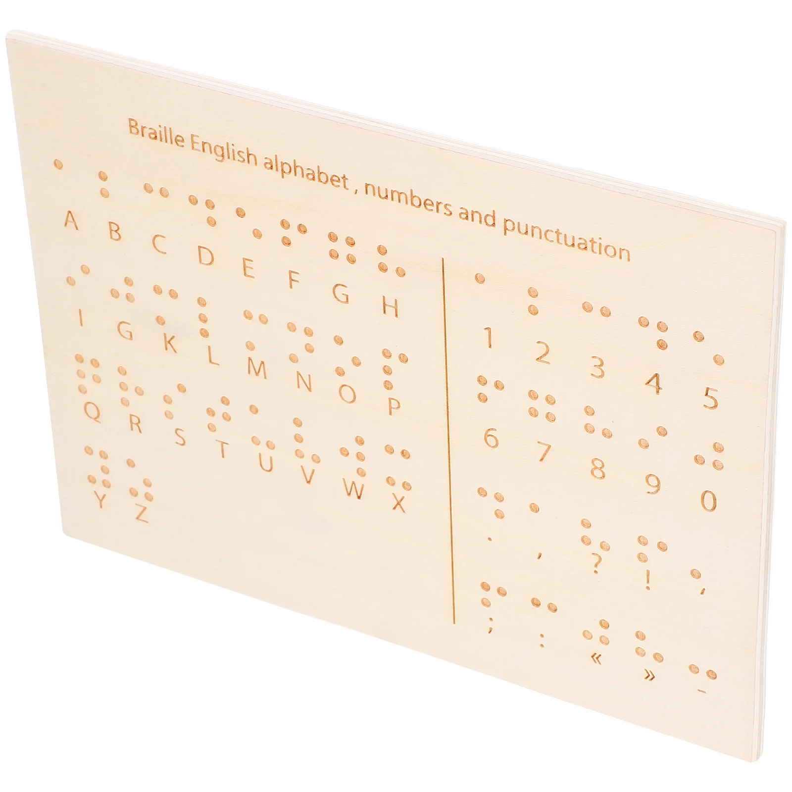 Braille Educational Equipment Number Boards Wood Letter Blind People Essential Learning Books Accessories