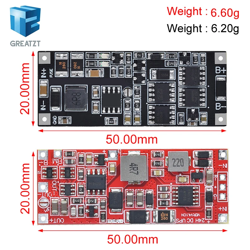 TZT DC 12V/15V 24W 1A UPS Power Supply Module Uninterruptible Power Control Board 2S V4.0CN Charging Step Up Protection Module