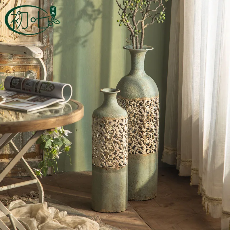 Vase ornament B & B floor-to-ceiling flower arrangement flower shop decoration wedding photography creation