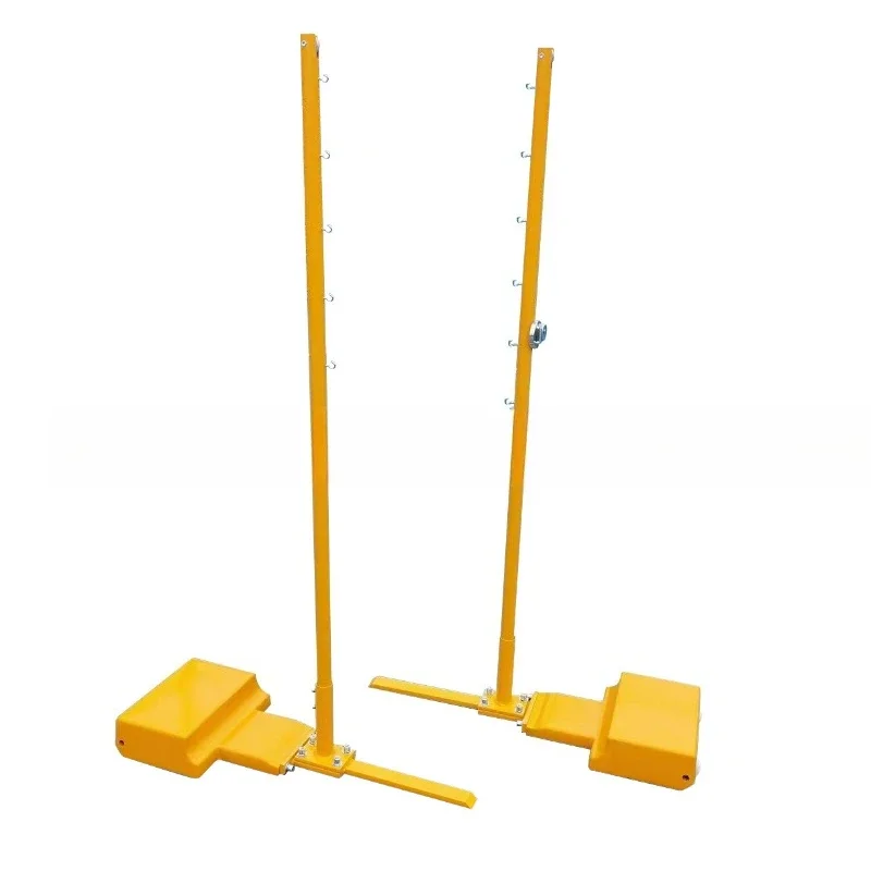 Mobile standard indoor badminton grid frame, solid all-cast iron badminton column, double-column one-piece net column