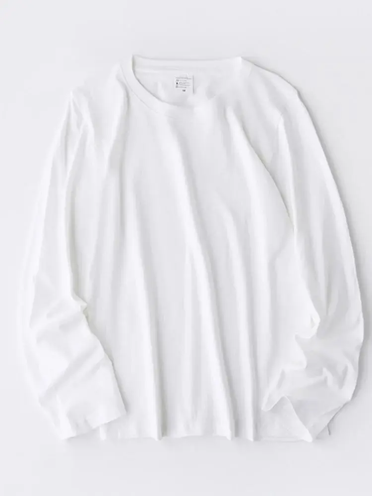 

Женская белая хлопковая футболка Long Sve V-Ne Ladies Faion, удобный дышащий повседневный топ на весну и осень