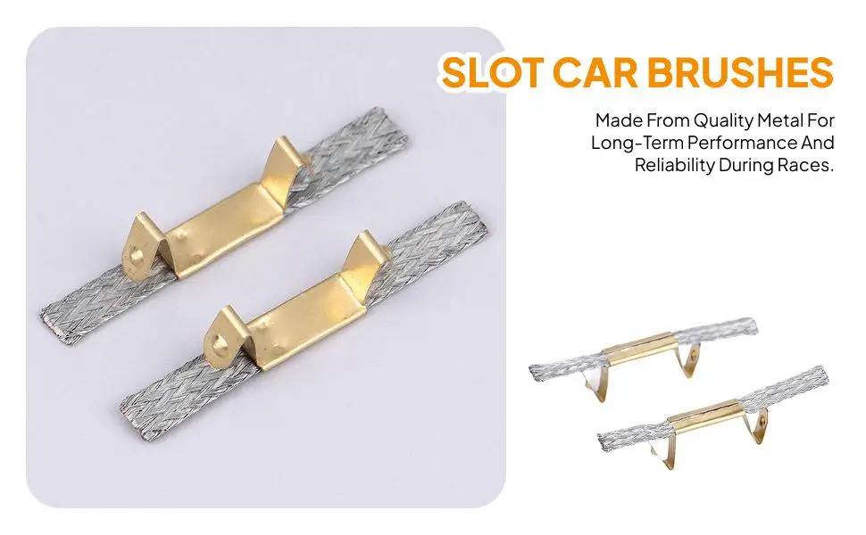

2x Slot Car Replacement Brushes Decoration Accessories Easy Installation Lightweight Stable Slot Car Parts Series Accessories