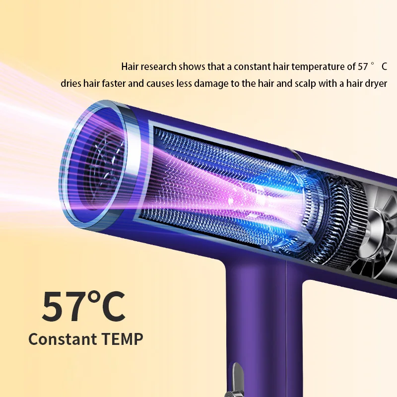 Professional Hair Dryer Negative Ionic Blower High-speed Electricturbine Drier Constant Temperature Quickdrying Hair 2025 image 2