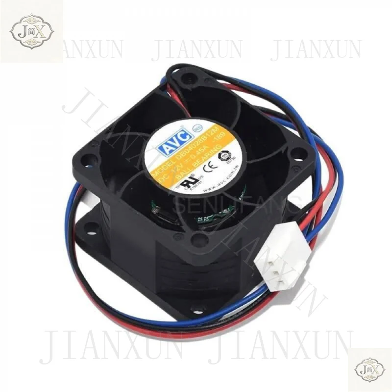 New AVC DB04028B12M-189 DC 12V 0.45A 40x40x28mm 3-Pin Server Chassis Cooling Fan