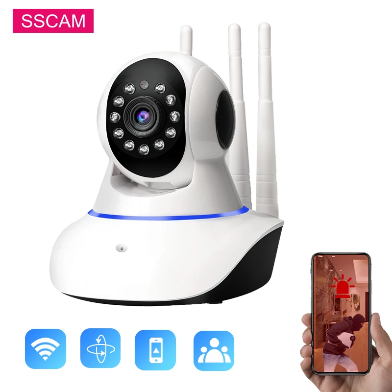 

3MP Pan Tilt Wifi Camera Wireless IP Security Camera V380 Pro Two Way Audio Motion Detection Baby Security Monitor