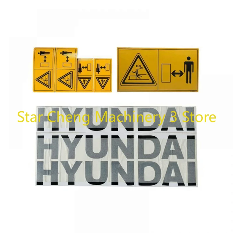 1 conjunto de adesivos decalque de alta qualidade para escavadeira hyundais 60 75 110 130 150 215 225 275 305 350 385 485 lvs corpo inteiro do carro