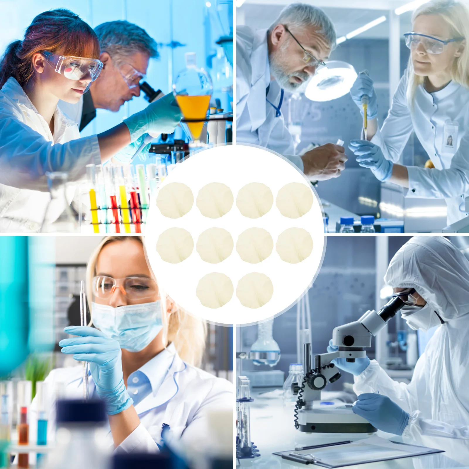 10 قطعة اللاتكس لاختبار السائل المياه السائل الضغط الداخلي أفلام اللاتكس أداة الضغط المعدات العلمية