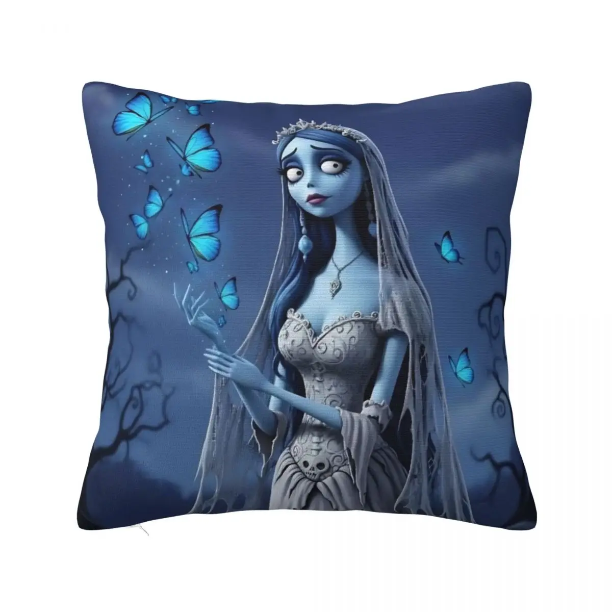 Corpse Bride Emily Pillowcase Printed Polyester Cushion Cover Gift Throw Pillow Case Cover Car Square 40X40cm